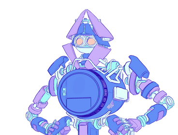 An illustration of a robot with a safe for a torso, used to represent Ethereum wallets