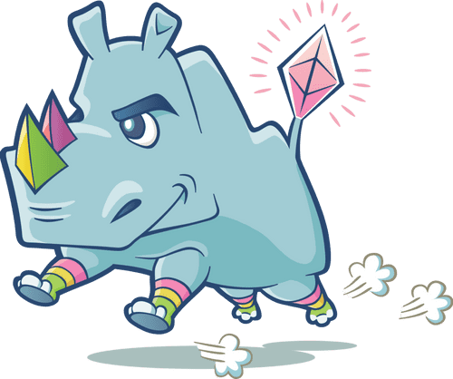 Image of the Rhino mascot for the eth2 launchpad.